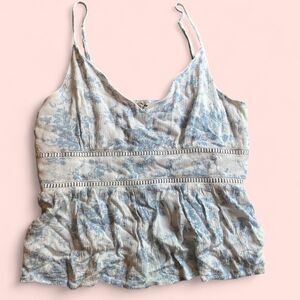 Francesca-s Women's Blue and White Blouse